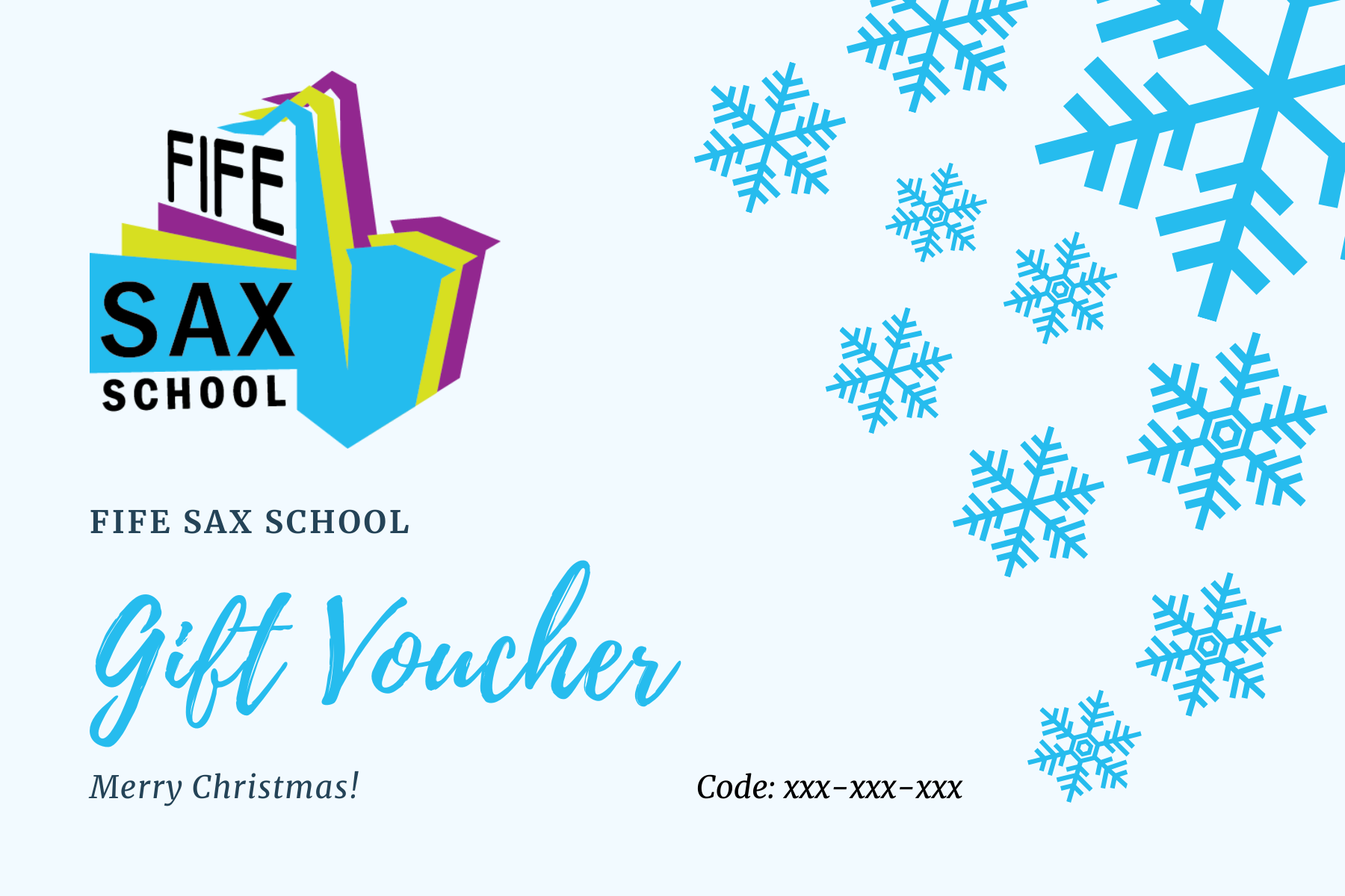 Saxophone Lesson Gift Vouchers Available Now! Fife Sax School